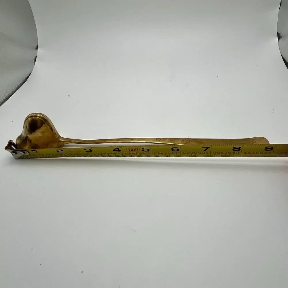 Vintage Solid Brass Candle Snuffer Bell Shape 9” Made In India Cottagecore Decor - Picture 11 of 13